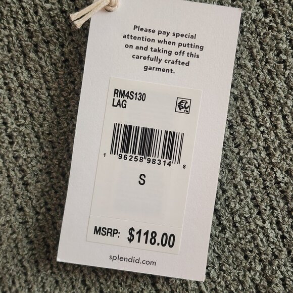 Splendid Sweater Womens Small Sleeveless Pullover Textured Knit New RM4S130 - Picture 5 of 11